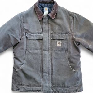 Vintage USA Carhartt Brown Work Coat Jacket Mens Large Wornwear Gorpore Utility